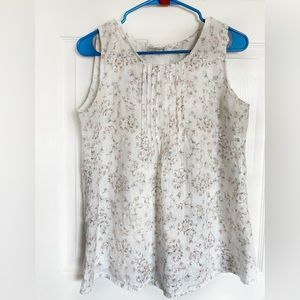 100%LINEN Laura Bianchi  Women’s Sleeveless,Round Neck Top Sz S‎